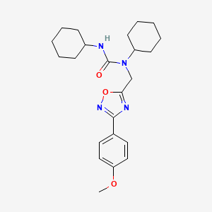 1,3-Dicyclohexyl-1-{[3-(4-methoxyphenyl)-1,2,4-oxadiazol-5-yl]methyl}urea