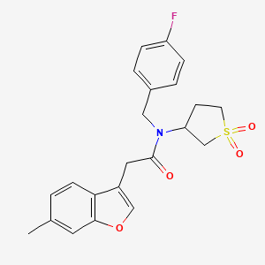 N-(1,1-dioxidotetrahydrothiophen-3-yl)-N-(4-fluorobenzyl)-2-(6-methyl-1-benzofuran-3-yl)acetamide