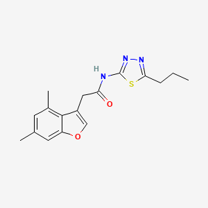 molecular formula C17H19N3O2S B11398601 2-(4,6-dimethyl-1-benzofuran-3-yl)-N-(5-propyl-1,3,4-thiadiazol-2-yl)acetamide 