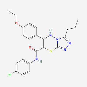 N-(4-chlorophenyl)-6-(4-ethoxyphenyl)-3-propyl-6,7-dihydro-5H-[1,2,4]triazolo[3,4-b][1,3,4]thiadiazine-7-carboxamide