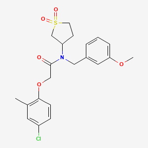 2-(4-chloro-2-methylphenoxy)-N-(1,1-dioxidotetrahydrothiophen-3-yl)-N-(3-methoxybenzyl)acetamide