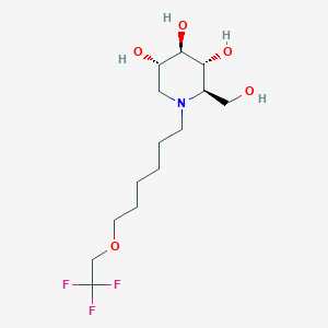 molecular formula C₁₄H₂₆F₃NO₅ B1139864 N-(7-Oxa-9,9,9-trifluorononyl)deoxynojirimycin CAS No. 383417-50-3