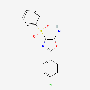 2-(4-chlorophenyl)-N-methyl-4-(phenylsulfonyl)-5-Oxazolamine