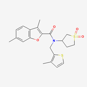 N-(1,1-dioxidotetrahydrothiophen-3-yl)-3,6-dimethyl-N-[(3-methylthiophen-2-yl)methyl]-1-benzofuran-2-carboxamide