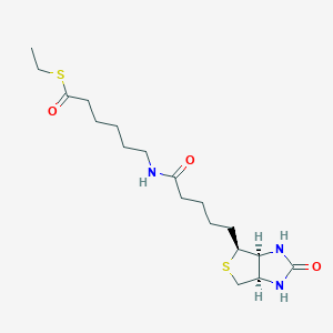 molecular formula C₁₈H₃₁N₃O₃S₂ B1139867 S-乙基 6-(5-((3aS,4S,6aR)-2-氧代六氢-1H-噻吩并[3,4-d]咪唑-4-基)戊酰胺)己硫酸酯 CAS No. 353754-94-6