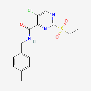 5-chloro-2-(ethylsulfonyl)-N-(4-methylbenzyl)pyrimidine-4-carboxamide