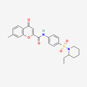 N-{4-[(2-ethylpiperidin-1-yl)sulfonyl]phenyl}-7-methyl-4-oxo-4H-chromene-2-carboxamide