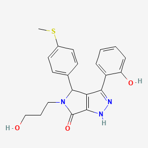 3-(2-hydroxyphenyl)-5-(3-hydroxypropyl)-4-[4-(methylsulfanyl)phenyl]-4,5-dihydropyrrolo[3,4-c]pyrazol-6(2H)-one