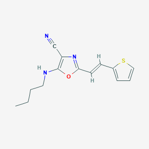 5-(butylamino)-2-[(E)-2-(thiophen-2-yl)ethenyl]-1,3-oxazole-4-carbonitrile