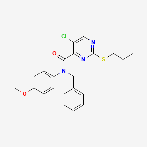 N-benzyl-5-chloro-N-(4-methoxyphenyl)-2-(propylsulfanyl)pyrimidine-4-carboxamide