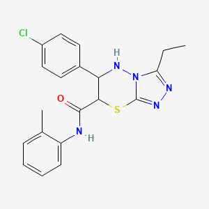 6-(4-chlorophenyl)-3-ethyl-N-(2-methylphenyl)-6,7-dihydro-5H-[1,2,4]triazolo[3,4-b][1,3,4]thiadiazine-7-carboxamide