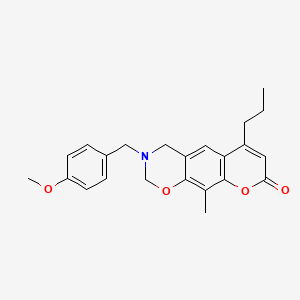 3-(4-methoxybenzyl)-10-methyl-6-propyl-3,4-dihydro-2H,8H-chromeno[6,7-e][1,3]oxazin-8-one