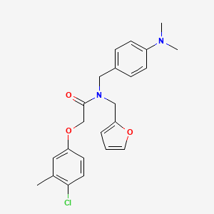 2-(4-chloro-3-methylphenoxy)-N-[4-(dimethylamino)benzyl]-N-(furan-2-ylmethyl)acetamide