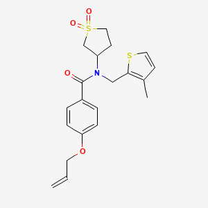 N-(1,1-dioxidotetrahydrothiophen-3-yl)-N-[(3-methylthiophen-2-yl)methyl]-4-(prop-2-en-1-yloxy)benzamide