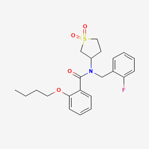 2-butoxy-N-(1,1-dioxidotetrahydrothiophen-3-yl)-N-(2-fluorobenzyl)benzamide