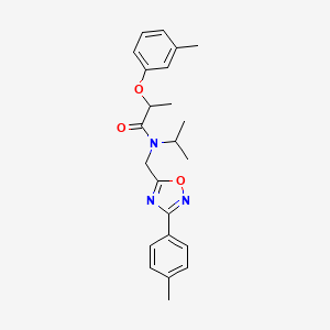 2-(3-methylphenoxy)-N-{[3-(4-methylphenyl)-1,2,4-oxadiazol-5-yl]methyl}-N-(propan-2-yl)propanamide