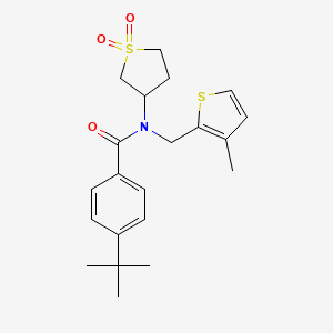 4-tert-butyl-N-(1,1-dioxidotetrahydrothiophen-3-yl)-N-[(3-methylthiophen-2-yl)methyl]benzamide