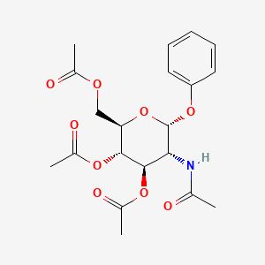 molecular formula C₂₀H₂₅NO₉ B1139887 苯基 2-乙酰氨基-3,4,6-三-O-乙酰基-2-脱氧-α-D-吡喃葡萄糖苷 CAS No. 13089-19-5