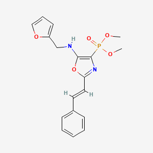 dimethyl {5-[(furan-2-ylmethyl)amino]-2-[(E)-2-phenylethenyl]-1,3-oxazol-4-yl}phosphonate