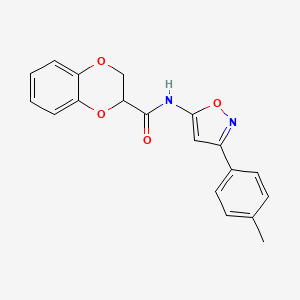 N-[3-(4-methylphenyl)-1,2-oxazol-5-yl]-2,3-dihydro-1,4-benzodioxine-2-carboxamide