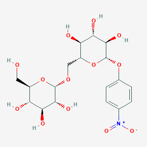 molecular formula C₁₈H₂₅NO₁₃ B1139889 4-硝基苯基 6-o-(α-D-葡萄吡喃糖基)-β-D-葡萄吡喃糖苷 CAS No. 335193-88-9