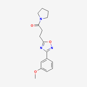 3-[3-(3-Methoxyphenyl)-1,2,4-oxadiazol-5-yl]-1-(pyrrolidin-1-yl)propan-1-one