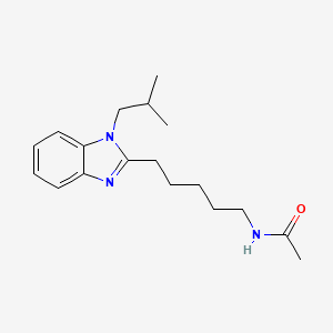 molecular formula C18H27N3O B11398924 N-{5-[1-(2-methylpropyl)-1H-benzimidazol-2-yl]pentyl}acetamide 