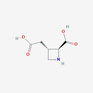 B1139893 (2S,3S)-3-(carboxymethyl)azetidine-2-carboxylic acid CAS No. 185387-36-4
