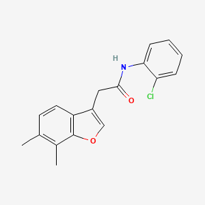 molecular formula C18H16ClNO2 B11398935 N-(2-chlorophenyl)-2-(6,7-dimethyl-1-benzofuran-3-yl)acetamide 