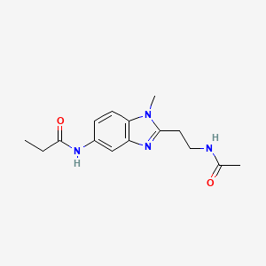 N-{2-[2-(acetylamino)ethyl]-1-methyl-1H-benzimidazol-5-yl}propanamide