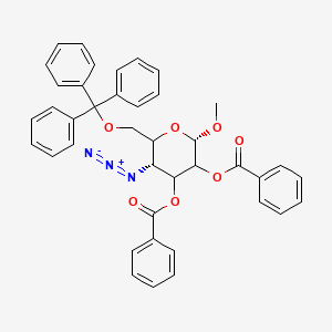 molecular formula C₄₀H₃₅N₃O₇ B1139894 4-叠氮基-2,3-二-O-苯甲酰-4-脱氧-6-O-三苯甲基-α-D-吡喃葡萄糖甲基醚 CAS No. 26511-50-2
