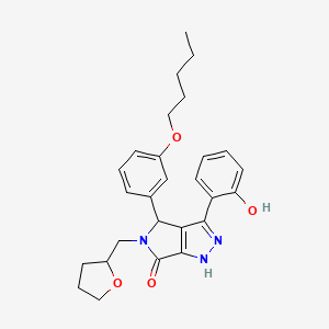 3-(2-hydroxyphenyl)-4-[3-(pentyloxy)phenyl]-5-(tetrahydrofuran-2-ylmethyl)-4,5-dihydropyrrolo[3,4-c]pyrazol-6(1H)-one