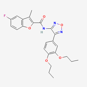 N-[4-(3,4-dipropoxyphenyl)-1,2,5-oxadiazol-3-yl]-5-fluoro-3-methyl-1-benzofuran-2-carboxamide