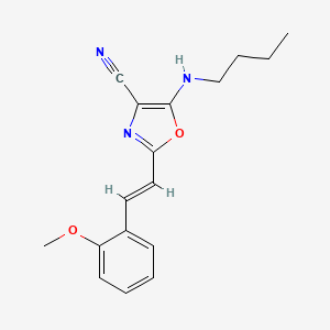 5-(butylamino)-2-[(E)-2-(2-methoxyphenyl)ethenyl]-1,3-oxazole-4-carbonitrile