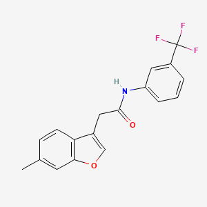 2-(6-methyl-1-benzofuran-3-yl)-N-[3-(trifluoromethyl)phenyl]acetamide