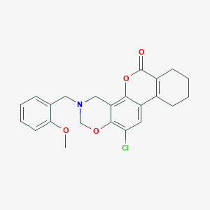 12-chloro-3-(2-methoxybenzyl)-3,4,7,8,9,10-hexahydro-2H,6H-benzo[3,4]chromeno[8,7-e][1,3]oxazin-6-one