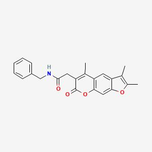 N-Benzyl-2-{2,3,5-trimethyl-7-oxo-7H-furo[3,2-G]chromen-6-YL}acetamide