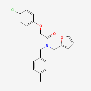 2-(4-chlorophenoxy)-N-(furan-2-ylmethyl)-N-(4-methylbenzyl)acetamide