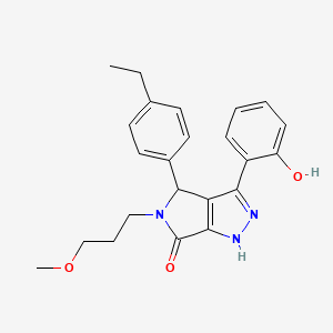 molecular formula C23H25N3O3 B11399017 4-(4-ethylphenyl)-3-(2-hydroxyphenyl)-5-(3-methoxypropyl)-4,5-dihydropyrrolo[3,4-c]pyrazol-6(1H)-one 