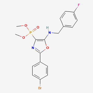 Dimethyl [2-(4-bromophenyl)-5-{[(4-fluorophenyl)methyl]amino}-1,3-oxazol-4-YL]phosphonate