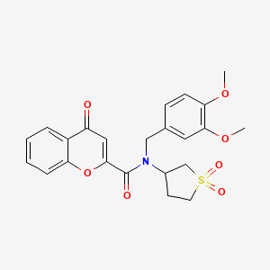 N-(3,4-dimethoxybenzyl)-N-(1,1-dioxidotetrahydrothiophen-3-yl)-4-oxo-4H-chromene-2-carboxamide