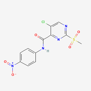 5-chloro-2-(methylsulfonyl)-N-(4-nitrophenyl)pyrimidine-4-carboxamide