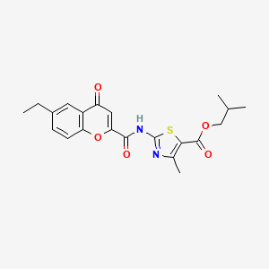 2-methylpropyl 2-{[(6-ethyl-4-oxo-4H-chromen-2-yl)carbonyl]amino}-4-methyl-1,3-thiazole-5-carboxylate