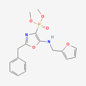 Dimethyl (2-benzyl-5-{[(furan-2-YL)methyl]amino}-1,3-oxazol-4-YL)phosphonate