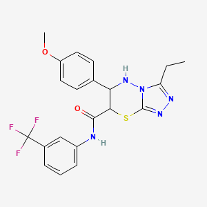 3-ethyl-6-(4-methoxyphenyl)-N-[3-(trifluoromethyl)phenyl]-6,7-dihydro-5H-[1,2,4]triazolo[3,4-b][1,3,4]thiadiazine-7-carboxamide