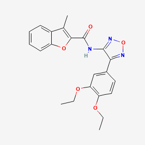 N-[4-(3,4-diethoxyphenyl)-1,2,5-oxadiazol-3-yl]-3-methyl-1-benzofuran-2-carboxamide