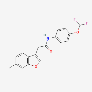 N-[4-(difluoromethoxy)phenyl]-2-(6-methyl-1-benzofuran-3-yl)acetamide