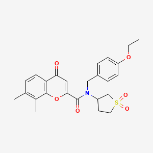 N-(1,1-dioxidotetrahydrothiophen-3-yl)-N-(4-ethoxybenzyl)-7,8-dimethyl-4-oxo-4H-chromene-2-carboxamide