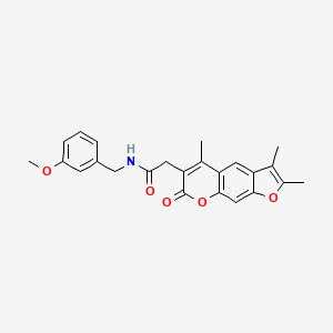 N-(3-methoxybenzyl)-2-(2,3,5-trimethyl-7-oxo-7H-furo[3,2-g]chromen-6-yl)acetamide