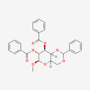 molecular formula C₂₈H₂₆O₈ B1139916 Methyl 2,3-dibenzoyl-4,6-O-benzylidene-beta-D-galactopyranoside CAS No. 53598-03-1